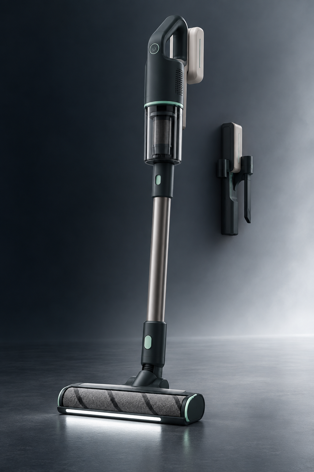 KOVA CLEAN Flow S1 cordless stick vacuum concept visualization.